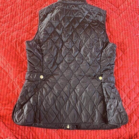 Women's Banana Republic Navy Blue Quilted Full Zip-Up Vest Size X-Small Pockets - Picture 10 of 10